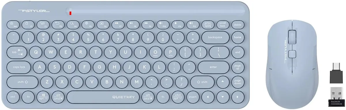 Клавиатура+мышь беспроводная A4tech Fstyler FG3200 Air 2 Blue (FG3200 Air 2 Blue)