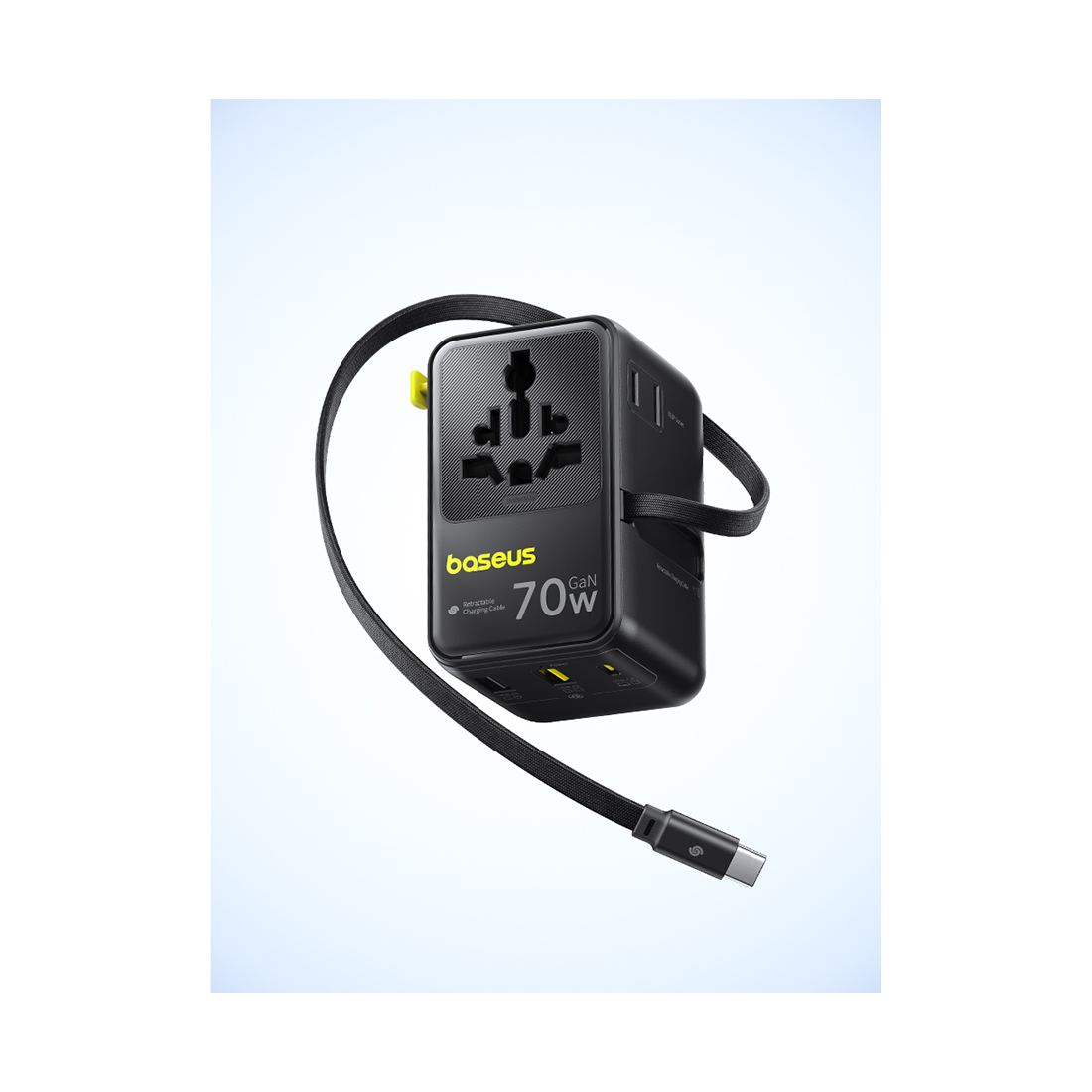 Адаптер питания Baseus EnerCore CG11 Universal Travel Adapter 70W 2AC+2U+2C Cosmic Black (E0307E00)