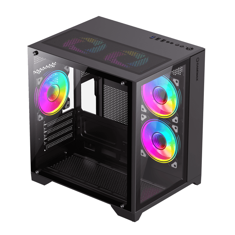 Компьютерный корпус Gamemax Infinity Mini 7 ARGB Fans + Controller Black (9101-0000R0191) (9101-0000R0191/9101-0000R0209)
