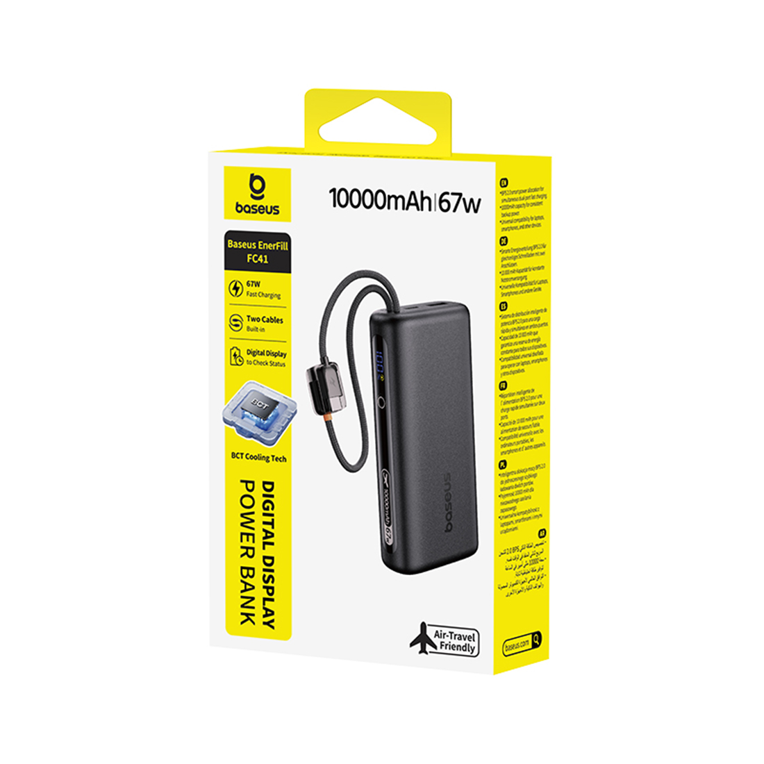 Портативный внешний аккумулятор Baseus EnerFill FC41 10000mAh 67W, Cosmic Black (E0028P00)