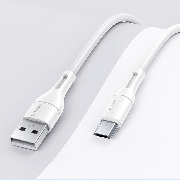 Кабель Micro USB Usams SJ-502, 1m, White (SJ502USB02)