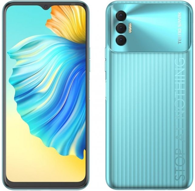 Смартфон Tecno Spark 8P, 4/128GB - Turquoise Cyan (KG7N/128GB/TURQUOISE CYAN)