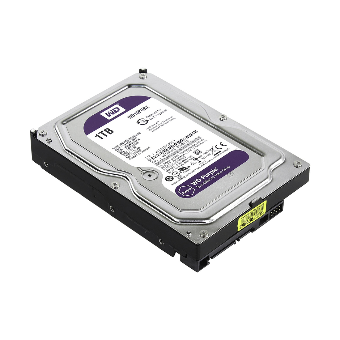 Жёсткий диск WD Purple WD10PURZ 1ТБ 3,5" 5400RPM 64MB (SATA-III) DV&NVR (WD10PURZ)