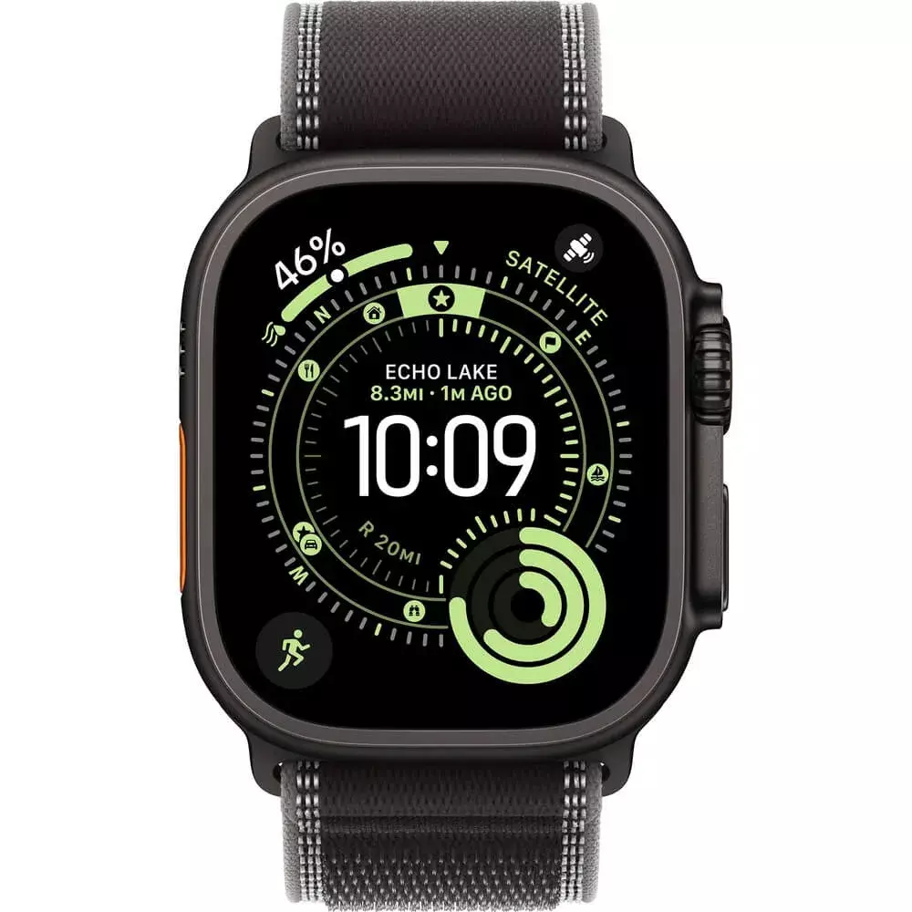 Смарт часы Apple Watch Ultra 3 GPS + Cellular 49mm Black Titanium Case with Black/Charcoal Trail Loop - S/M,Model A3281 (MF1D4QR/A)