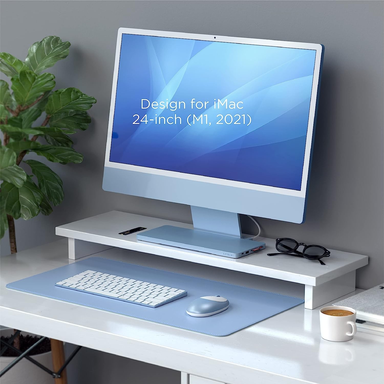 Картридер / USB-хаб Satechi Slim Dock for iMac - Blue (ST-UCISDB)