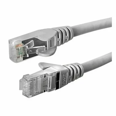 Патч-корд TWT UTP кат.6, с заливными колпачками, 1.0 м, серый (TWT-45-45-1.0/6-GY)