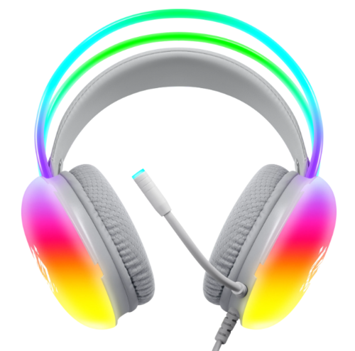 Игровая гарнитура Defender Ignis белый, RGB, провод 2 м (64440)