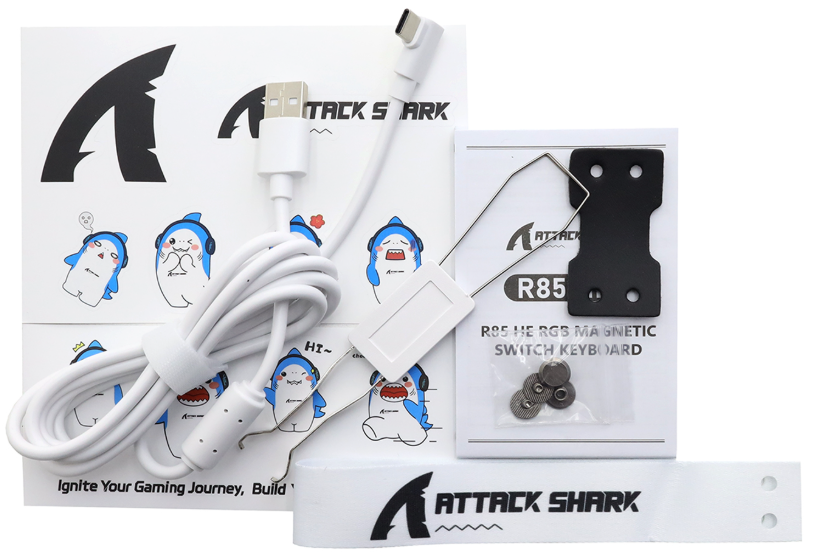 Клавиатура Attack Shark R85 HE, Magnetic Purple Mandrel - Starlight White (R85 HE Starlight White)