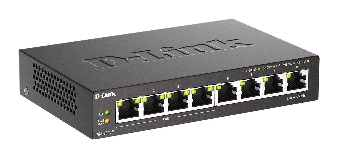 Коммутатор D-Link DGS-1008P/F3A (DGS-1008P/F3A)