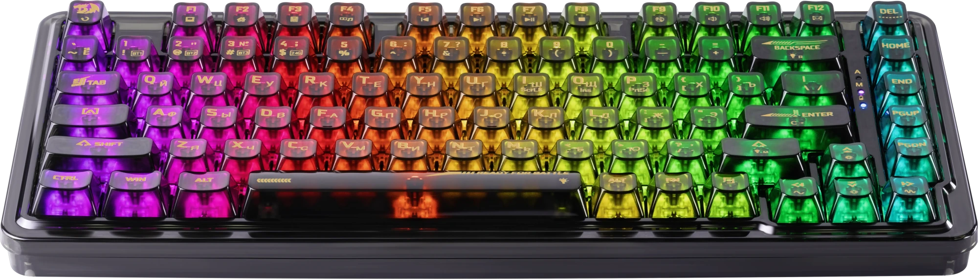 Клавиатура Redragon Elf PRO transparent/black (71742)