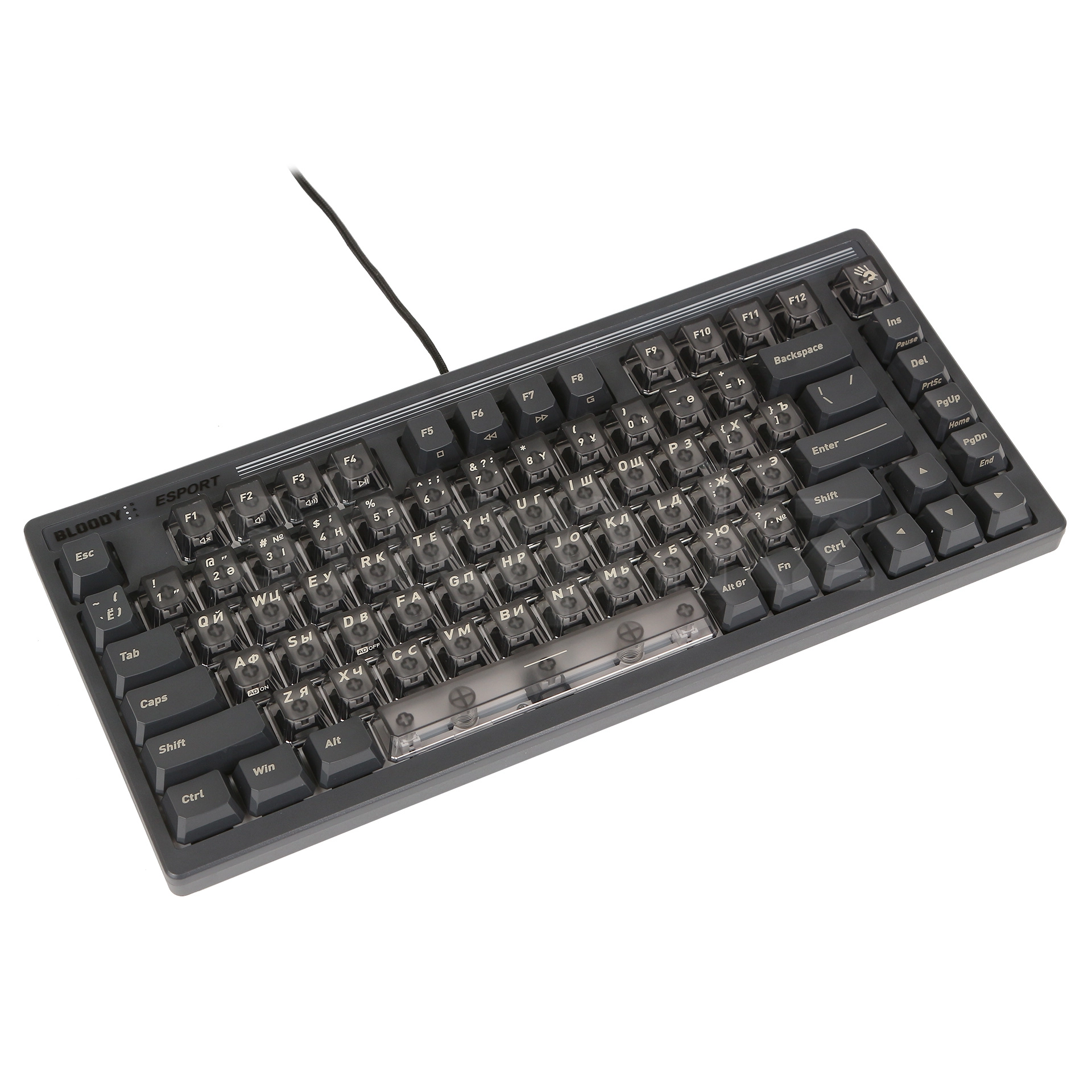 Клавиатура игровая Bloody LK72R, Sports Grey (LK72R Sports Grey)