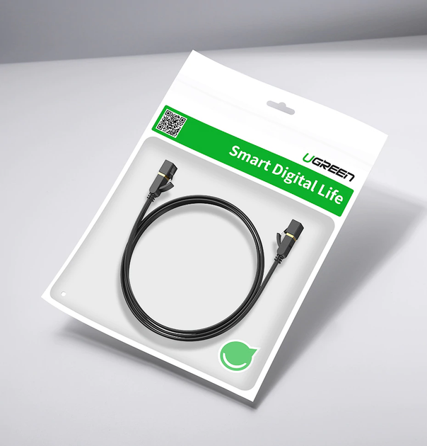 Патч-корд UGREEN 7 Cat, F/FTP,  0.5m, NW107 (11229)
