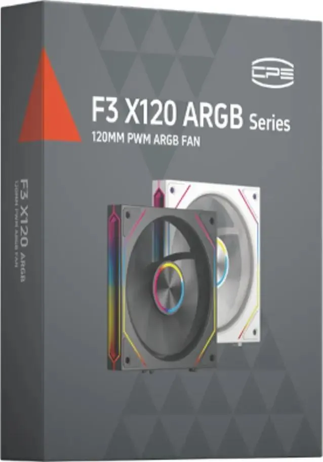 Вентилятор для корпуса PCCooler F3 X120R ARGB Reverse Blade Black (F3 X120R ARGB BK)