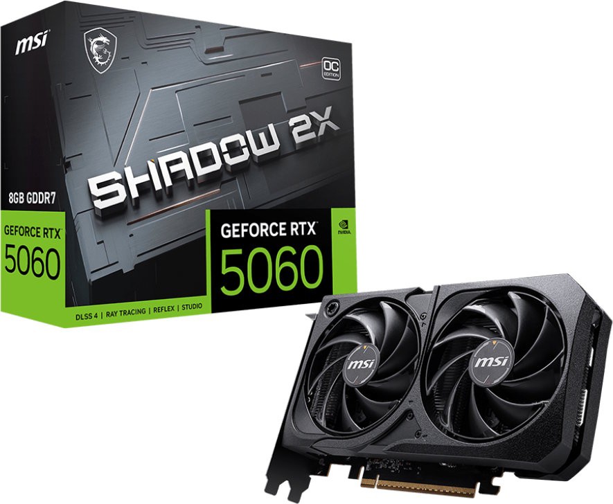 Видеокарта MSI GeForce RTX 5060 8G SHADOW 2X OC (G5060-8S2C)