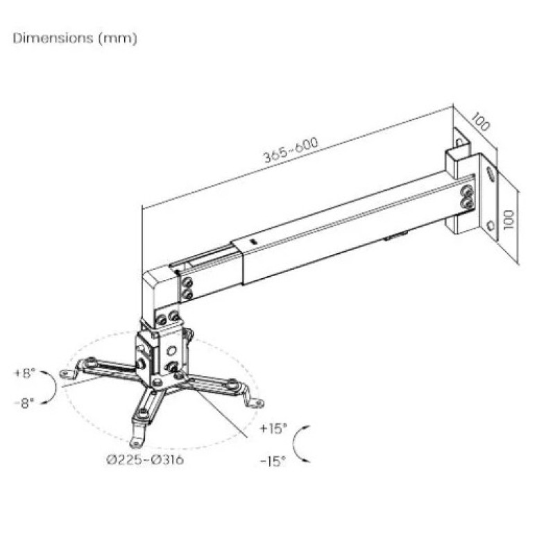 Крепление "паук" настенное для проектора Eco Estelar PRB-2W (PRB-2W ECO ESTELAR)