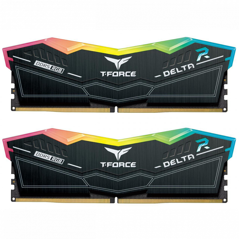 Оперативная память 32GB Kit (2x16GB) 6000MHz DDR5 Team Group DELTA RGB PC-48000 CL38 1.25V FF3D532G6000HC38ADC01 Black (FF3D532G6000HC38ADC01)