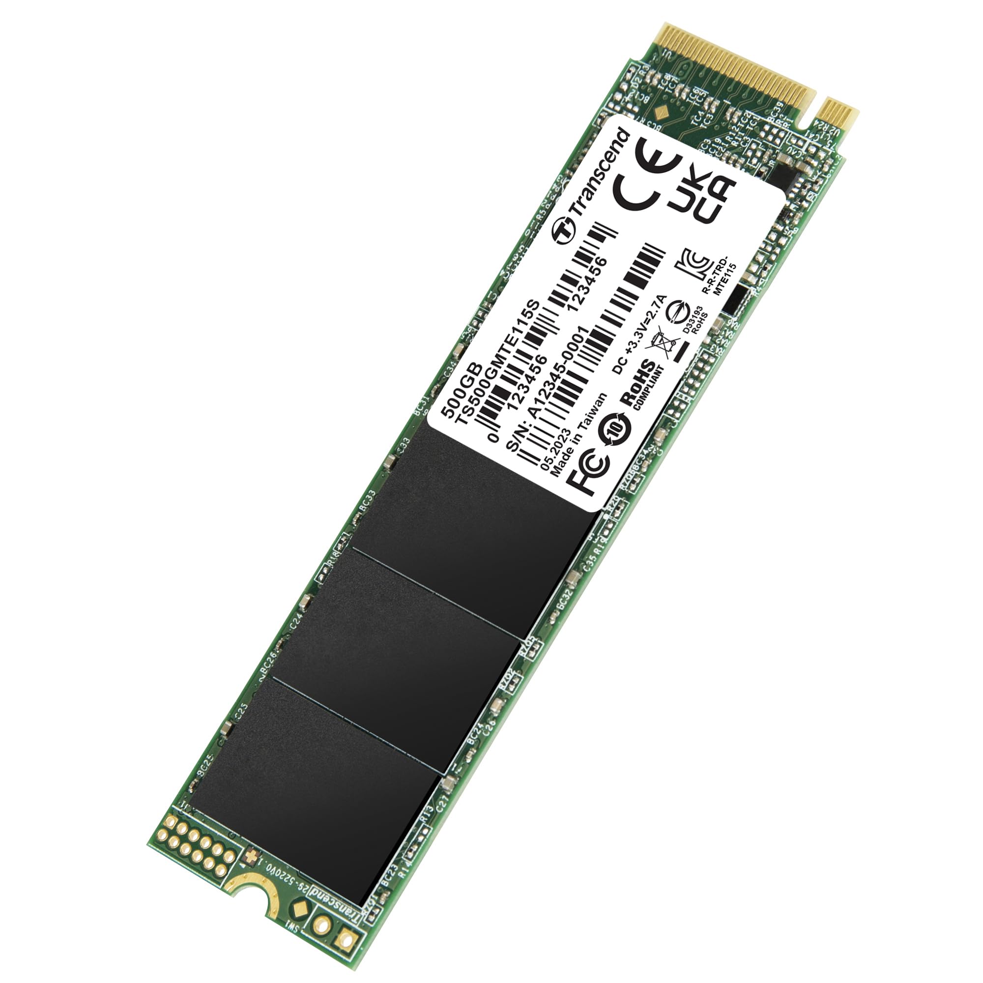 Твердотельный накопитель SSD 500GB Transcend (TS500GMTE115S)