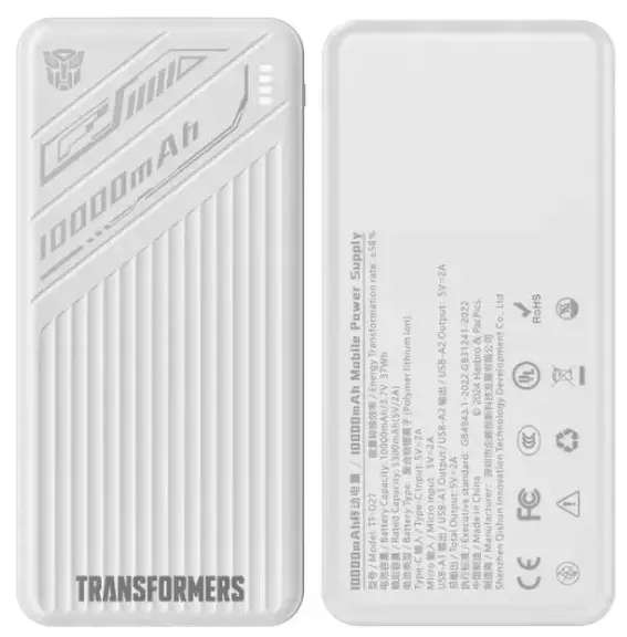 Пауэрбанк Transformers TF-D27, 10000 mAh - White (TF-D27-WH)