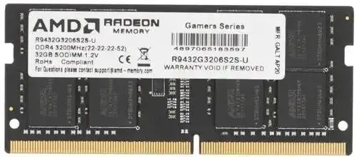 Оперативная память для ноутбука AMD Radeon R7 Performance Series 32Gb DDR4 3200MHz (R9432G3206S2S-U)