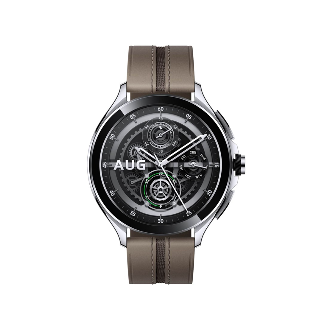 Смарт часы Xiaomi Watch 2 Pro-Bluetooth Silver Case with Brown Leather Strap (M2234W1)
