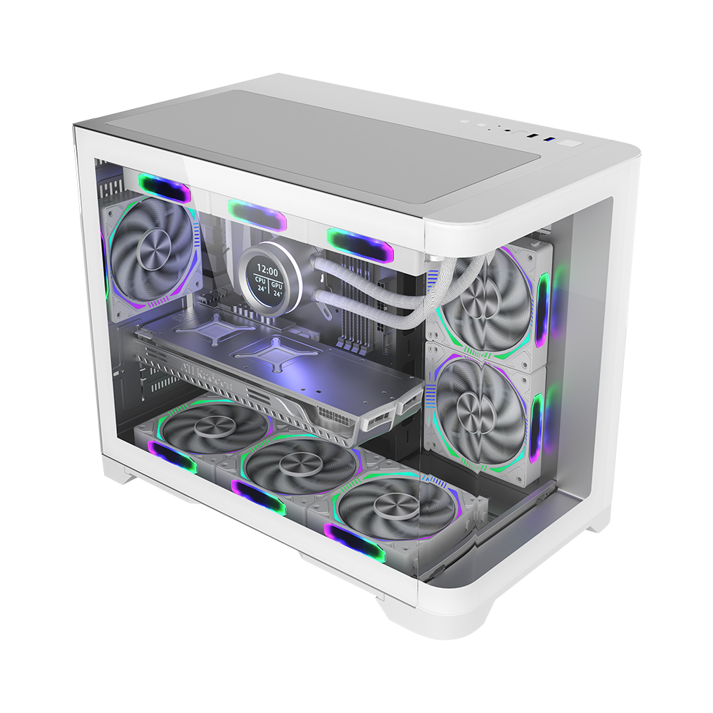 Компьютерный корпус 1STPLAYER UV6 WHITE (UV6-WH-2FC7R-W-1FC7-W)