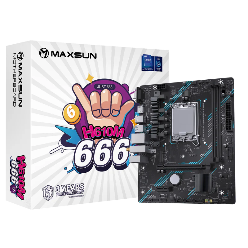 Материнская плата MaxSun H610M 666 WIFI6 D5 (MS-H610M 666 WIFI6 D5)