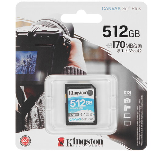 Карта памяти MemoryCard microSDXC 512GB, Kingston, Class 10, UHS-I (U1), Video Class 10 (SDS3/512GB)