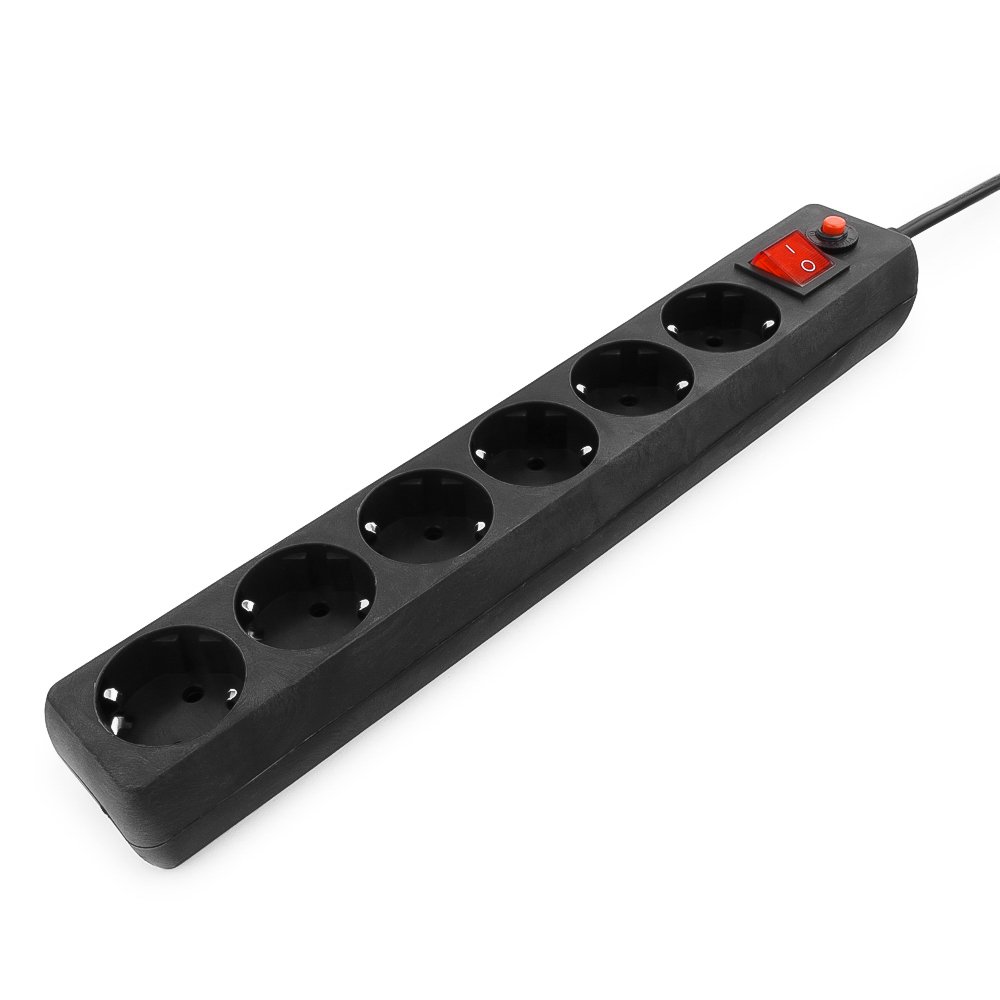 Сетевой фильтр Гарнизон, 1.8м, 5 розеток, black (ECL-5-UPS-B-1.8)