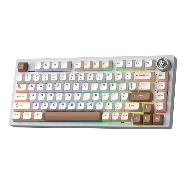 Клавиатура AULA Hi75C Pro, Turquoise switch (Hi75C Pro White+Brown+Light Yellow)