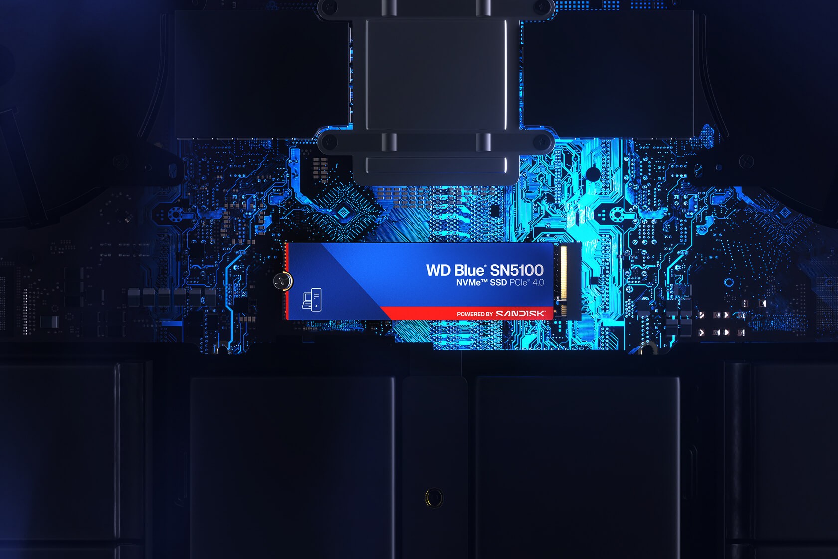 Твердотельный накопитель SSD POWERED BY SANDISK WD Blue SN5100 1TB M.2 PCIe  (WDS100T5B0E)