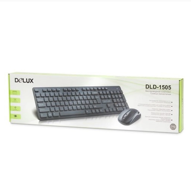 Клавиатура Delux DLD-1505OGB, Black + мышь (DLD-1505OGB)