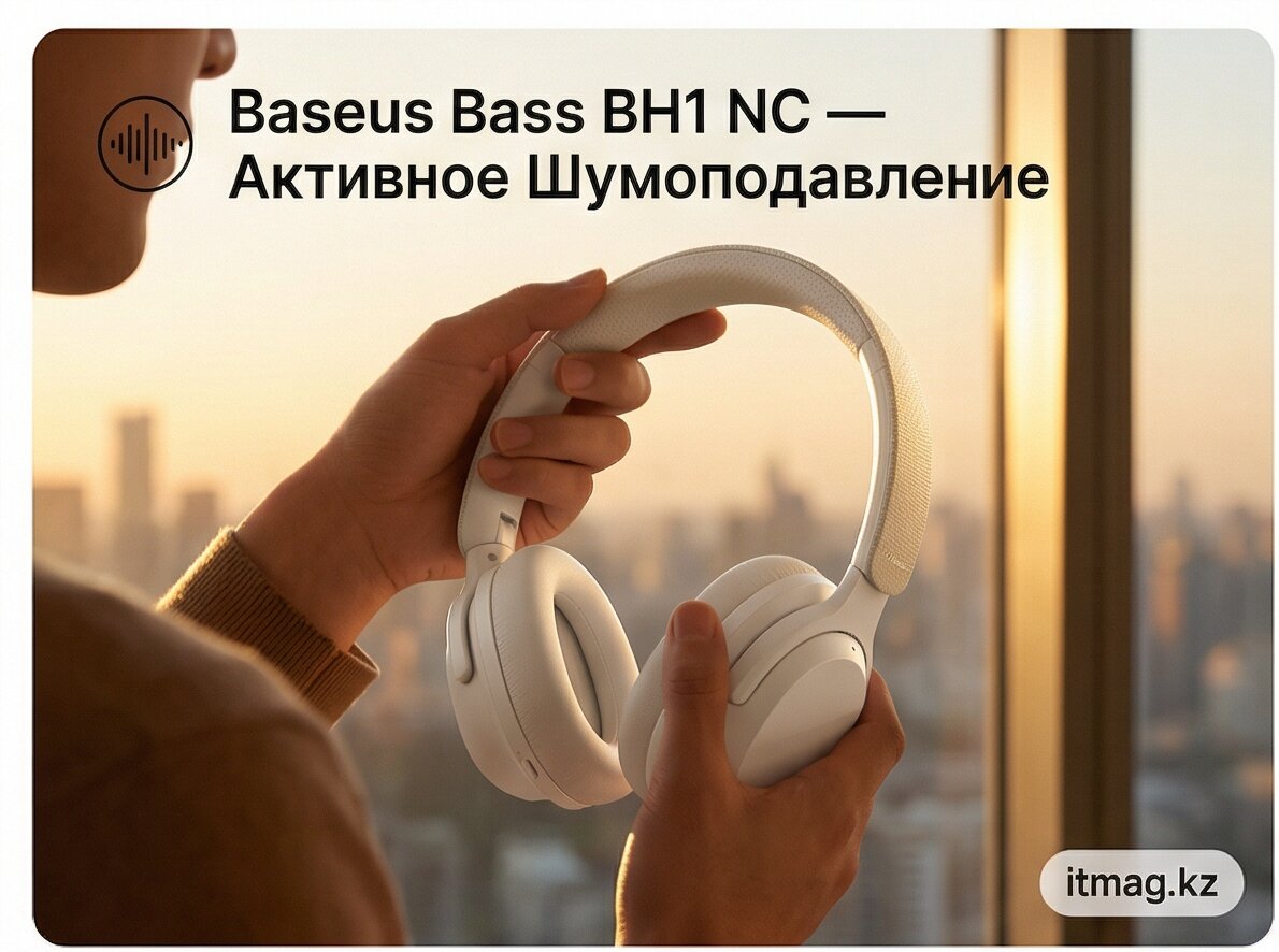 Наушники Baseus Bass BH1 NC White (A0203702)