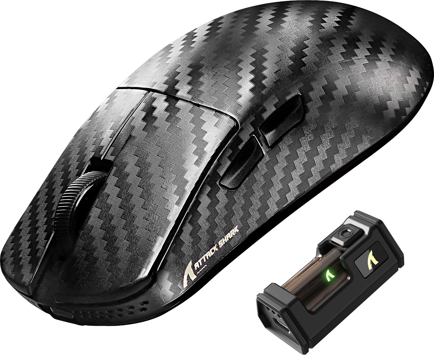 Мышь Attack Shark R11 Ultra Weave Black (R11Ultra Phantom Shark (Weave Black))