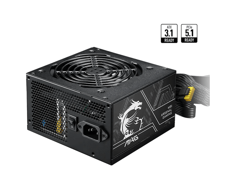 Блок питания MSI  750W, MAG A750BN PCIE5 II, ATX, 80+ BRONZE Черный (MAG A750BN PCIE5 II)