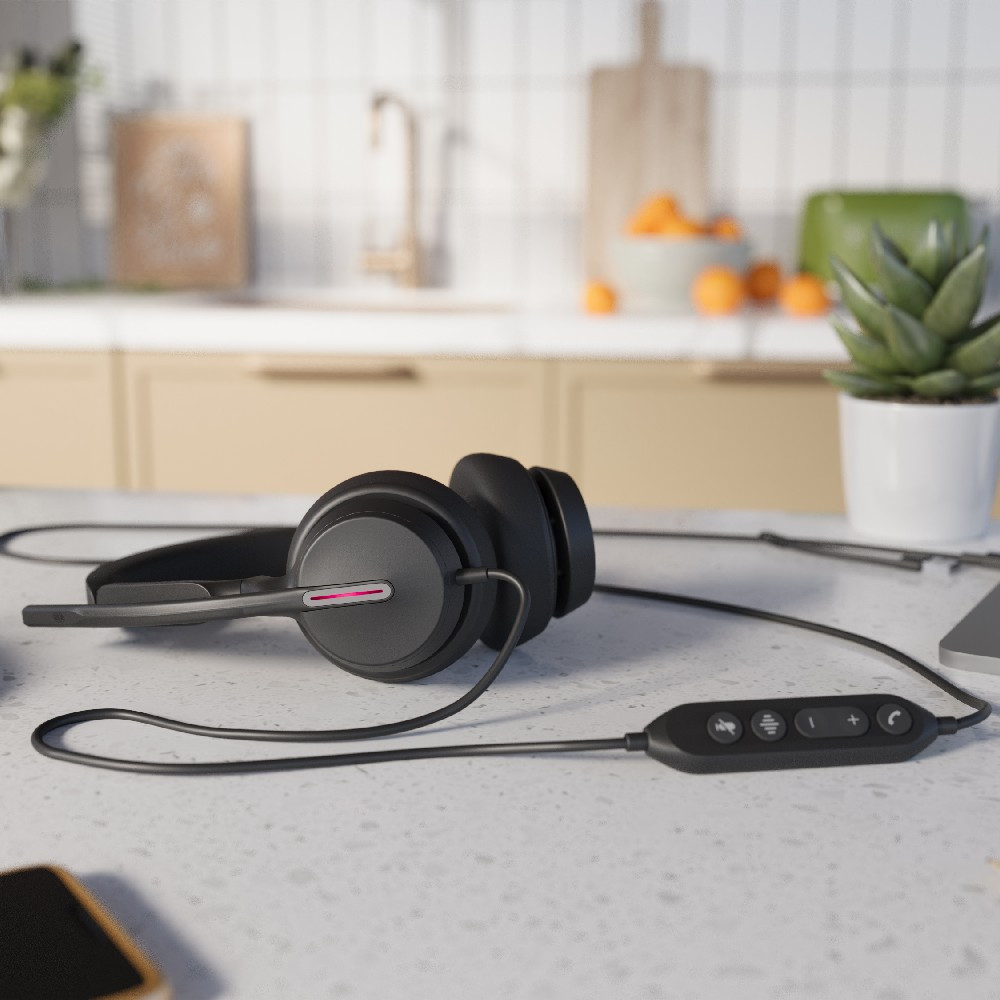 Проводные наушники Yealink UH46 Dual UC черный (UH46 Dual UC USB-C/A)