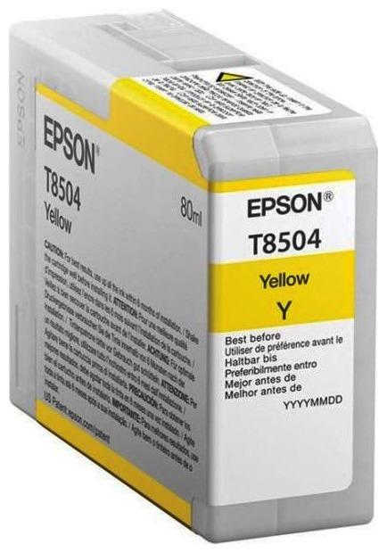 Картридж струйный Epson Yellow T850400 UltraChrome HD ink 80ml (C13T850400)