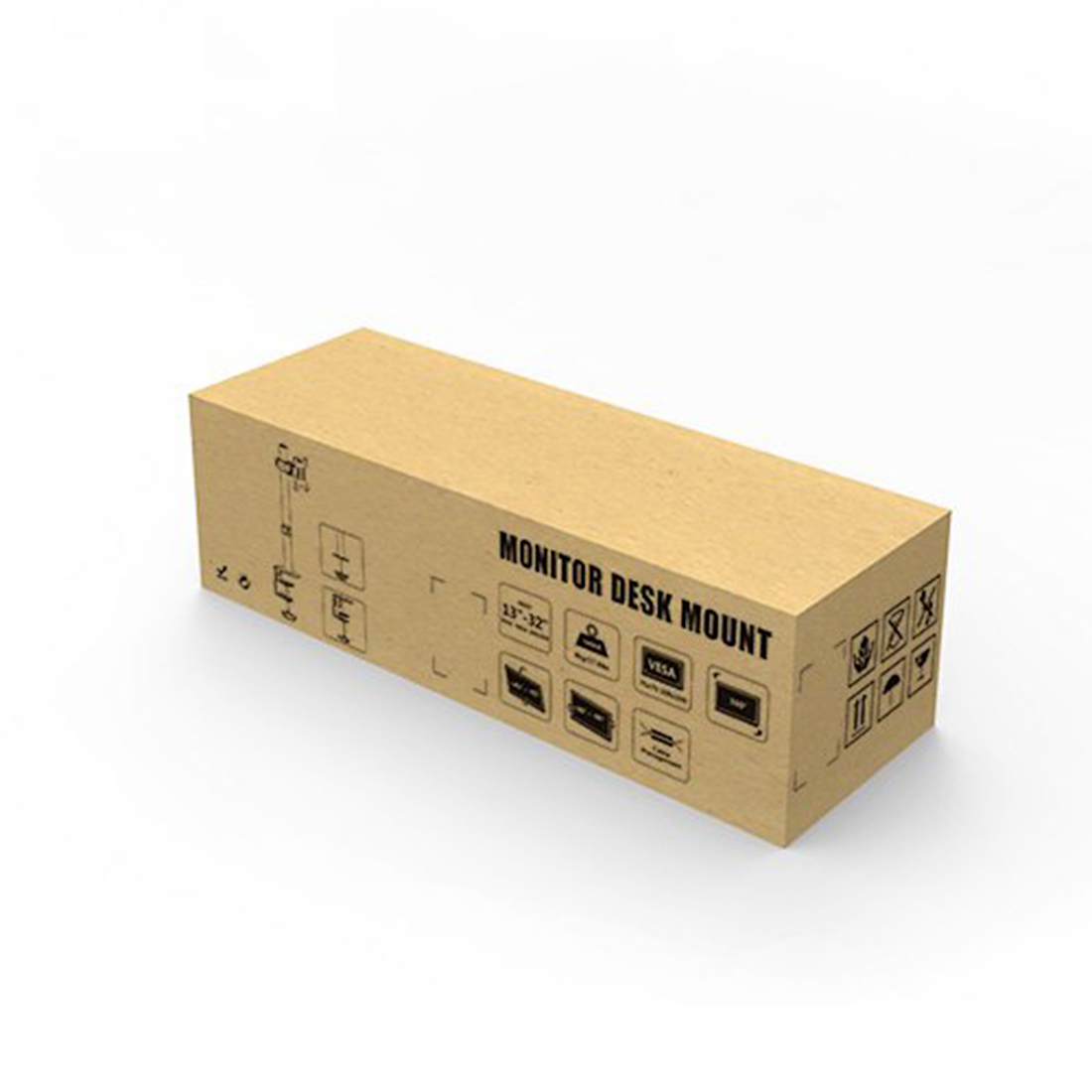 Настольный кронштейн Brateck LDT12-C024N для 2-х мониторов (13"-32") (LDT12-C024N)