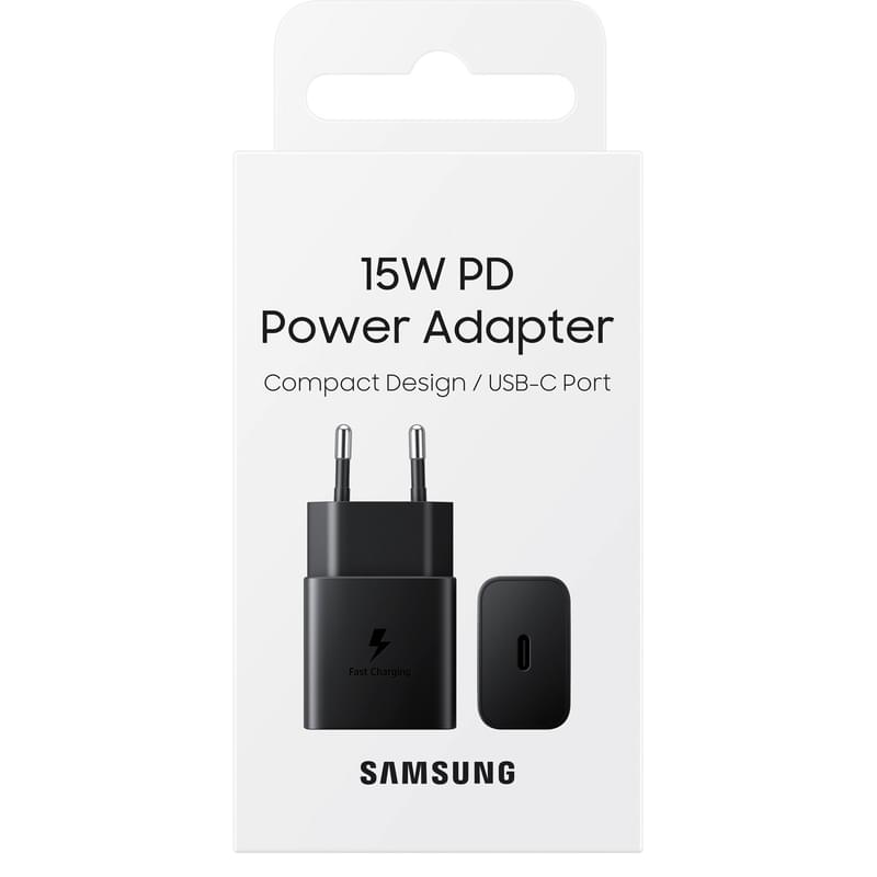 Сетевое зарядное устройство Samsung 15W Power Adapter USB Type-C (EP-T1510XBEGRU), black