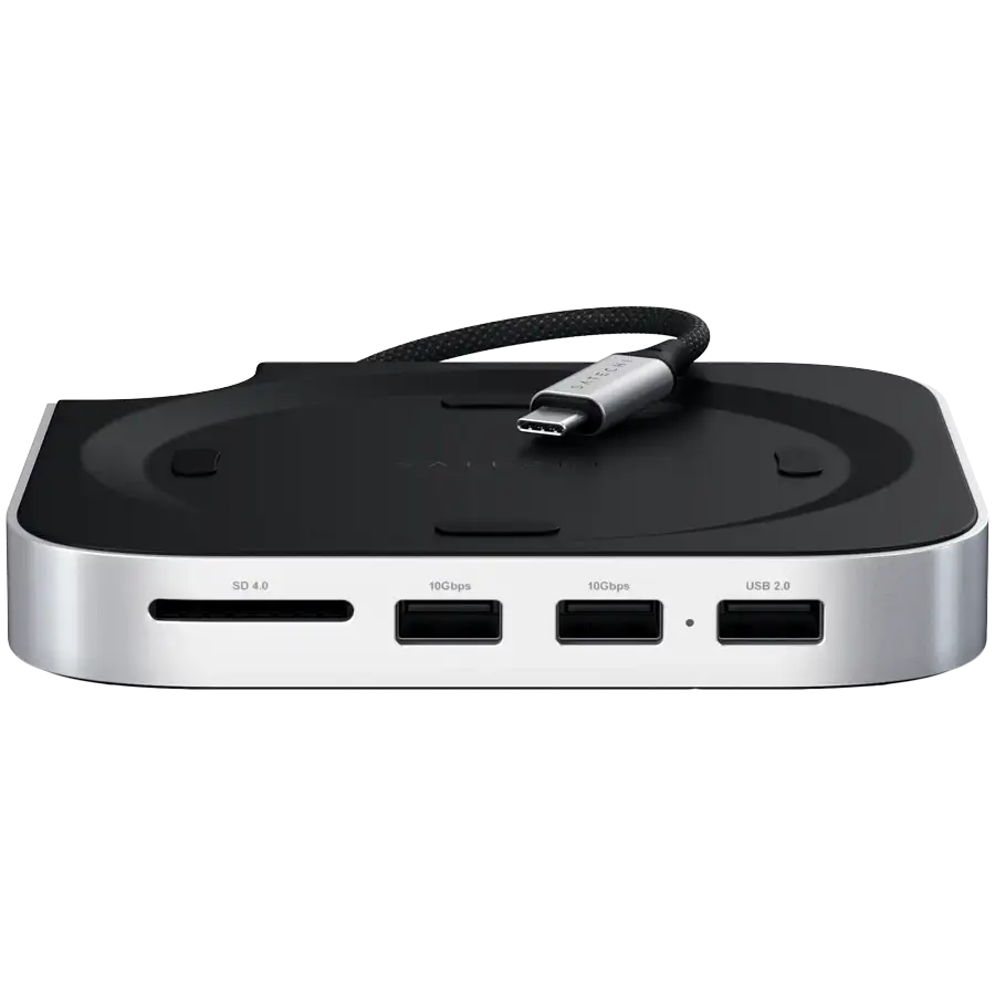 USB хаб Satechi Mac Mini M4 Stand & Hub with SSD Enclosure (ST-GNMMES)