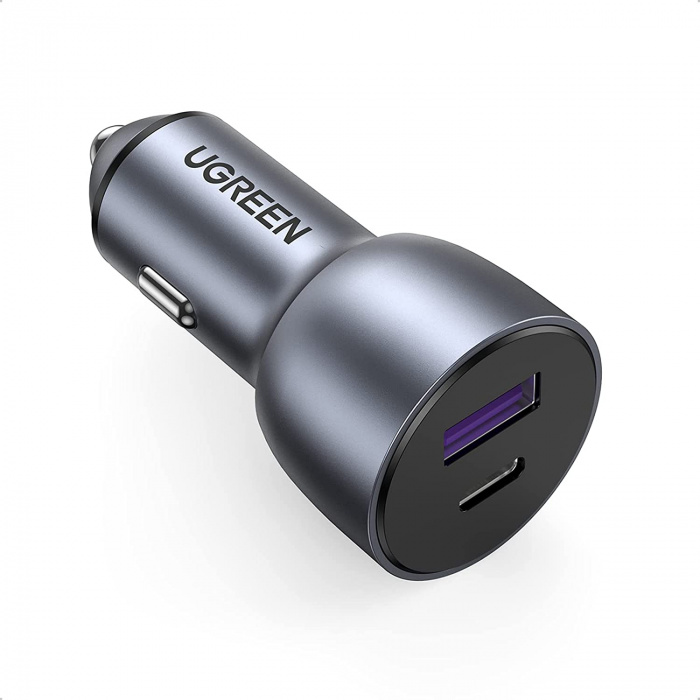 Автомобильное ЗУ Ugreen CD213 USB-C PD+USB-A QC 42.5W Fast Car Charger, 60980 (60980)