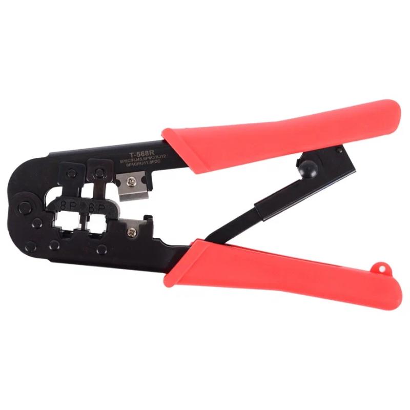 Инструмент Cablexpert T-568R, обжимной универсальный с фиксатором для витой пары (T-568R)
