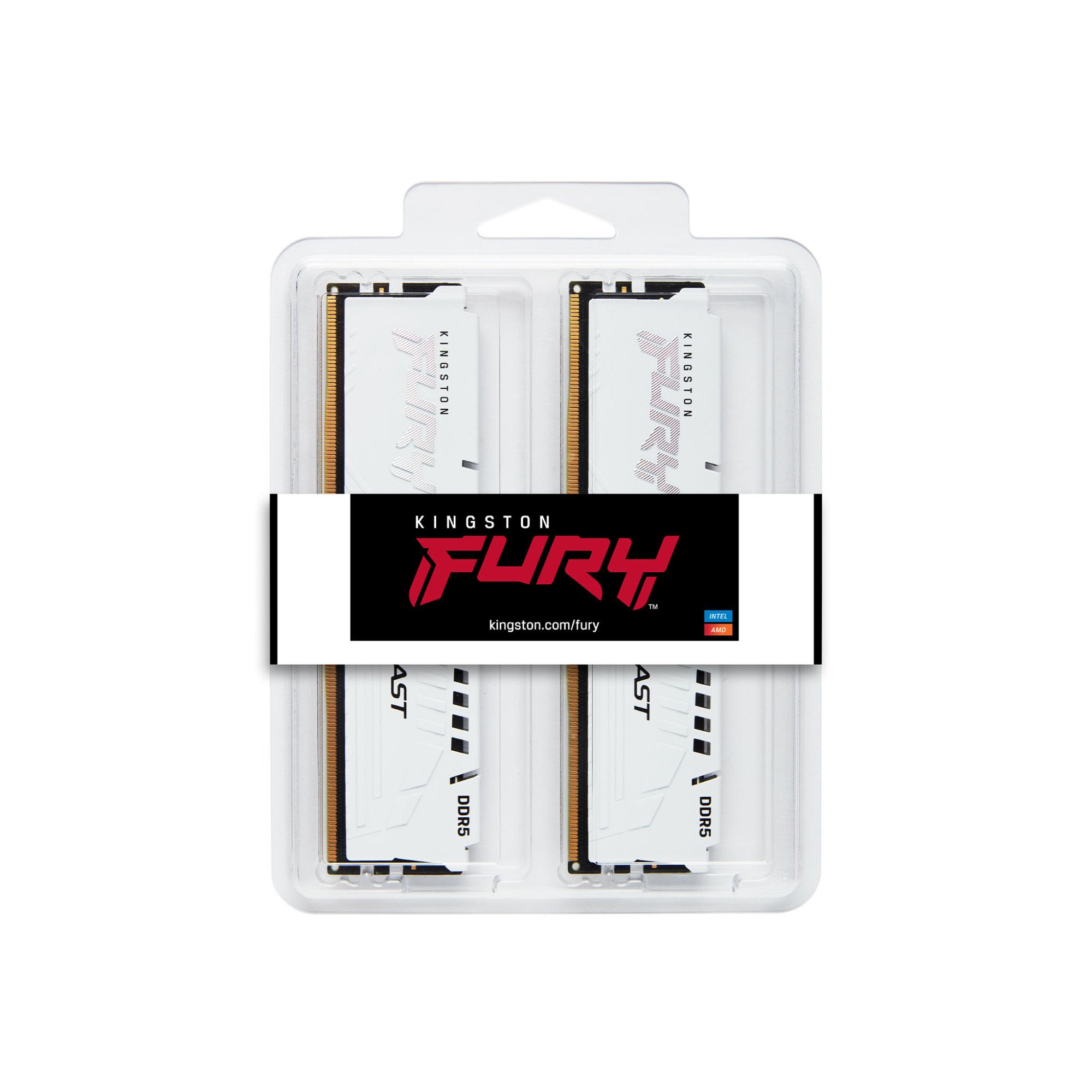 Оперативная память Kingston Fury Beast White Expo DDR5 - 2x 16ГБ 5600МГц (KF556C36BWEK2-32)