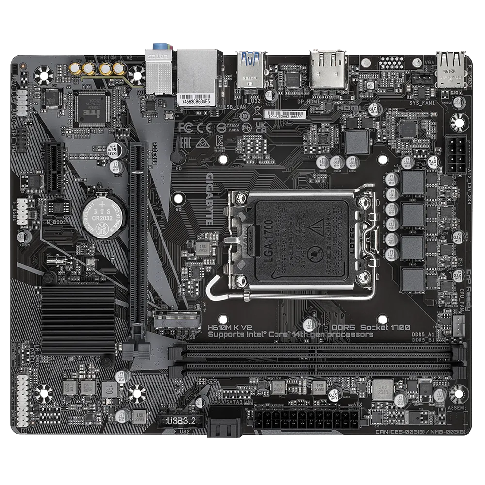 Материнская плата Gigabyte H610M K V2 (H610M K V2)