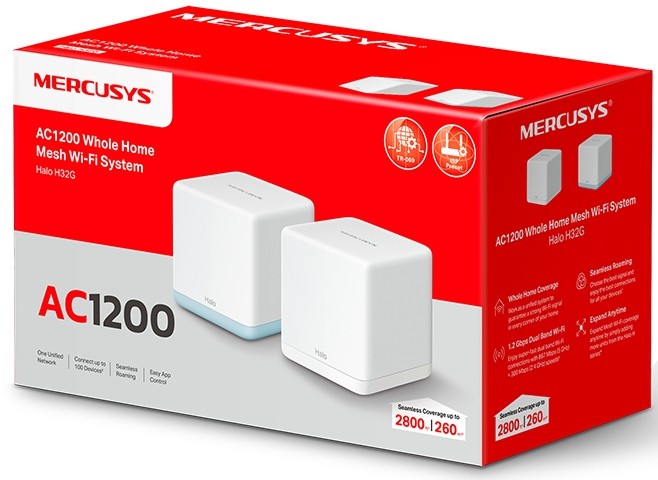 Домашняя Mesh Wi-Fi система Mercusys Halo H32G 2-pack (Halo H32G(2-pack))