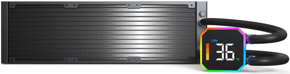 Водяное охлаждение для CPU Montech HyperFlow Digital 360, Black (HyperFlow Digital 360 (B))