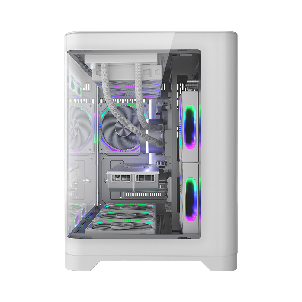 Компьютерный корпус 1STPLAYER UV6 WHITE (UV6-WH-2FC7R-W-1FC7-W)