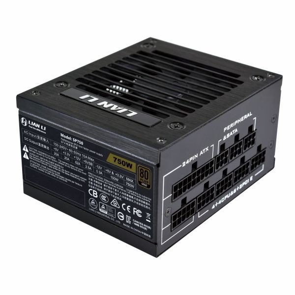Блок питания Lian Li  750W, SP750 V2 Gold, Full Modular, 80+ GOLD, Черный (G9P.SP0750G.B000.EU)