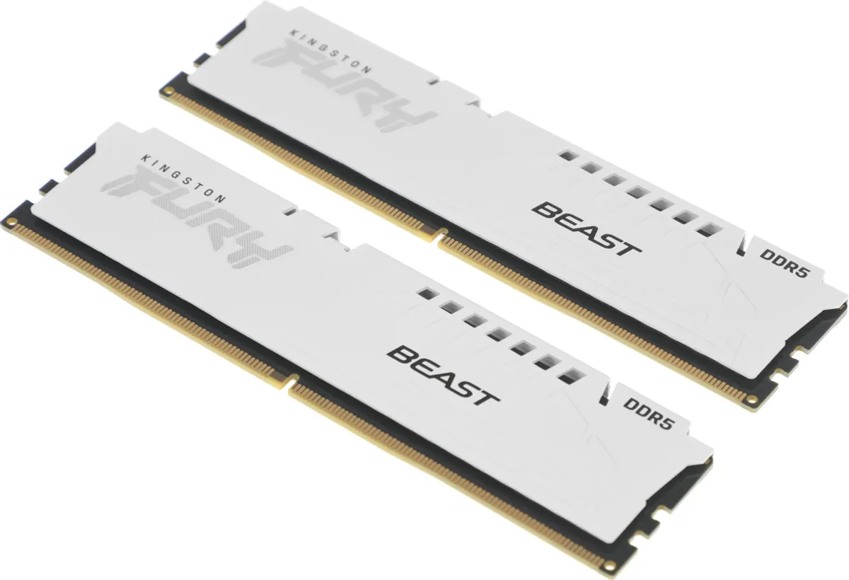 Комплект оперативной памяти Kingston Fury Beast Beast White EXPO DDR5 DIMM 32Gb KIT (2x16Gb) 6000MHz (KF560C36BWE2K2-32)
