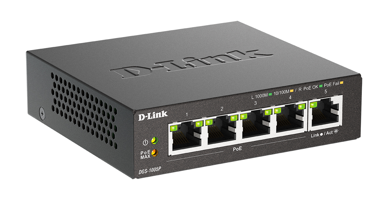 Коммутатор D-Link DGS-1005P/B (DGS-1005P/B3A)