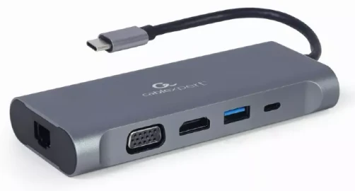 Конвертер Cablexpert USB Type-C 7-in-1 multi-port adapter space grey (A-CM-COMBO7-01)